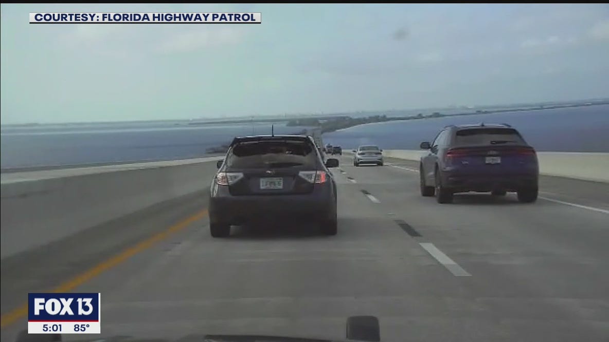 Two arrested for racing on Skyway bridge